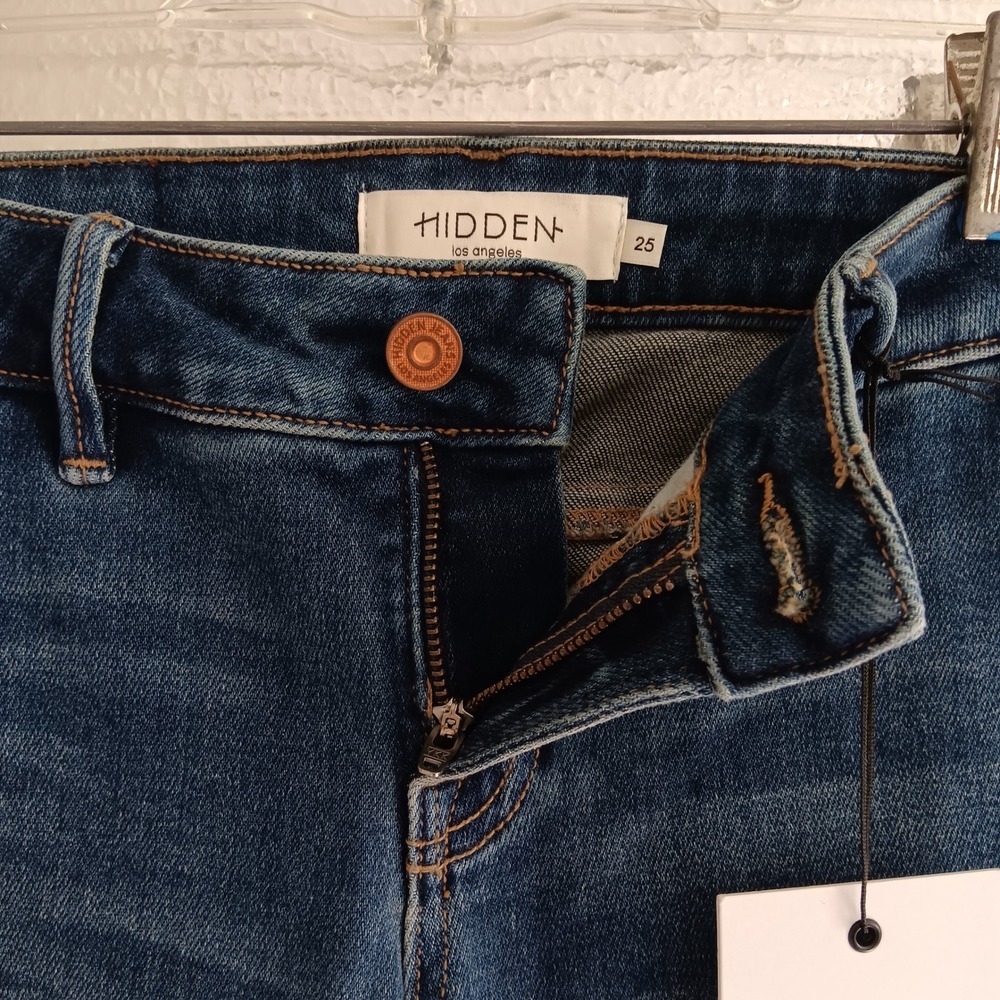 Hidden Jeans Happi Women 25 *28x33 Blue New Low Rise Wide leg Comfort Flare - Picture 4 of 11